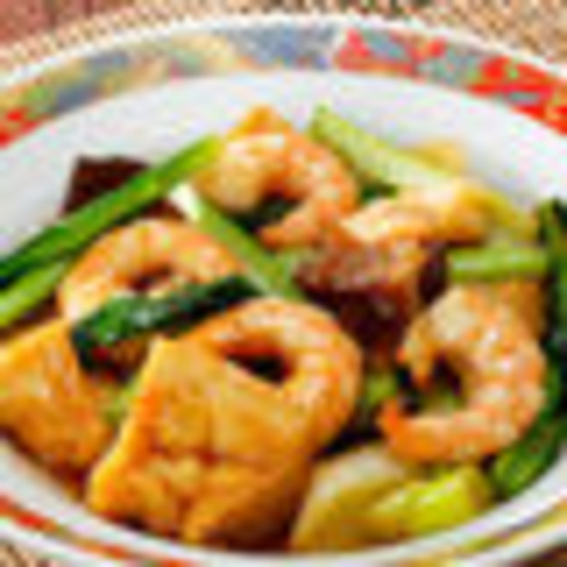 揚げ豆腐と海老のオイスター炒め(いちげん 東松戸店)