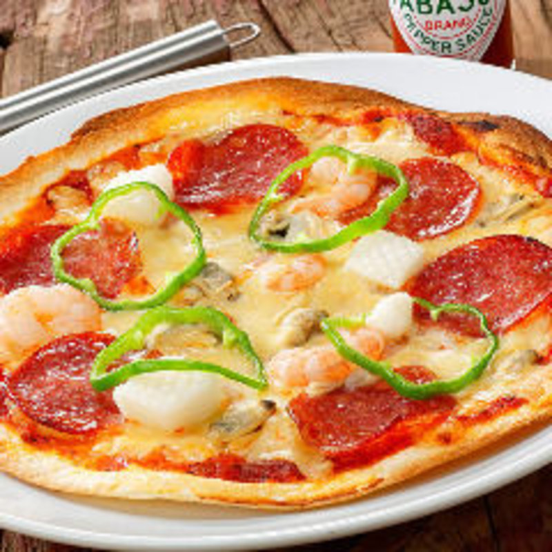 懐かしのミックスピザ(いちげん 東松戸店)