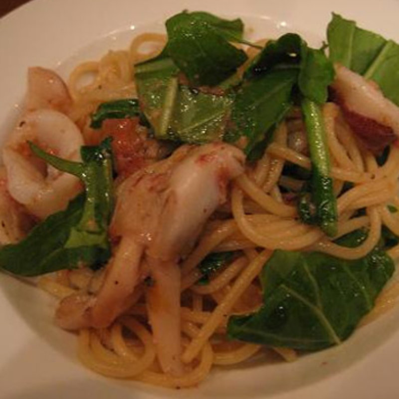 ﾒﾄｳｲｶと鎌倉産ﾙｯｺﾗのｽﾊﾟｹﾞﾃｨ(フォセッタ / Fossetta)