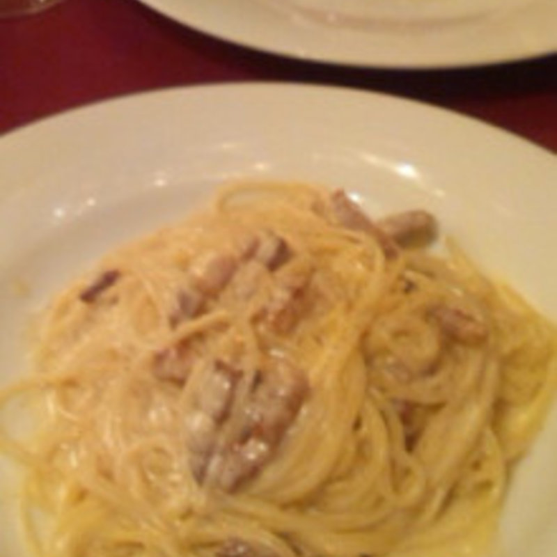 自家製ベーコンのカルボナーラ (トラットリア・イタリア 上野店)