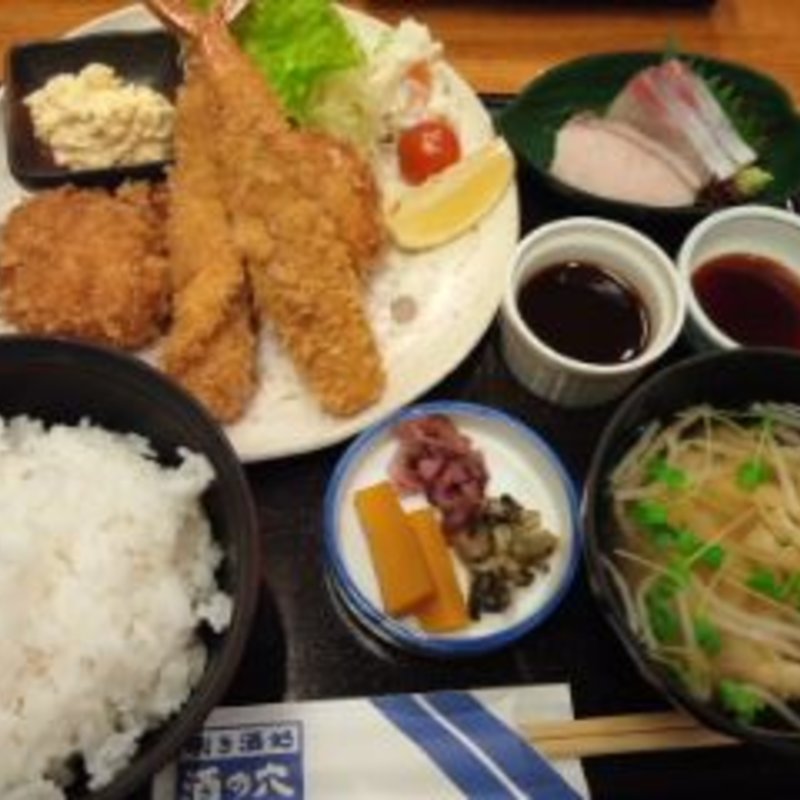 海老フライとかにコロッケ(酒の穴)