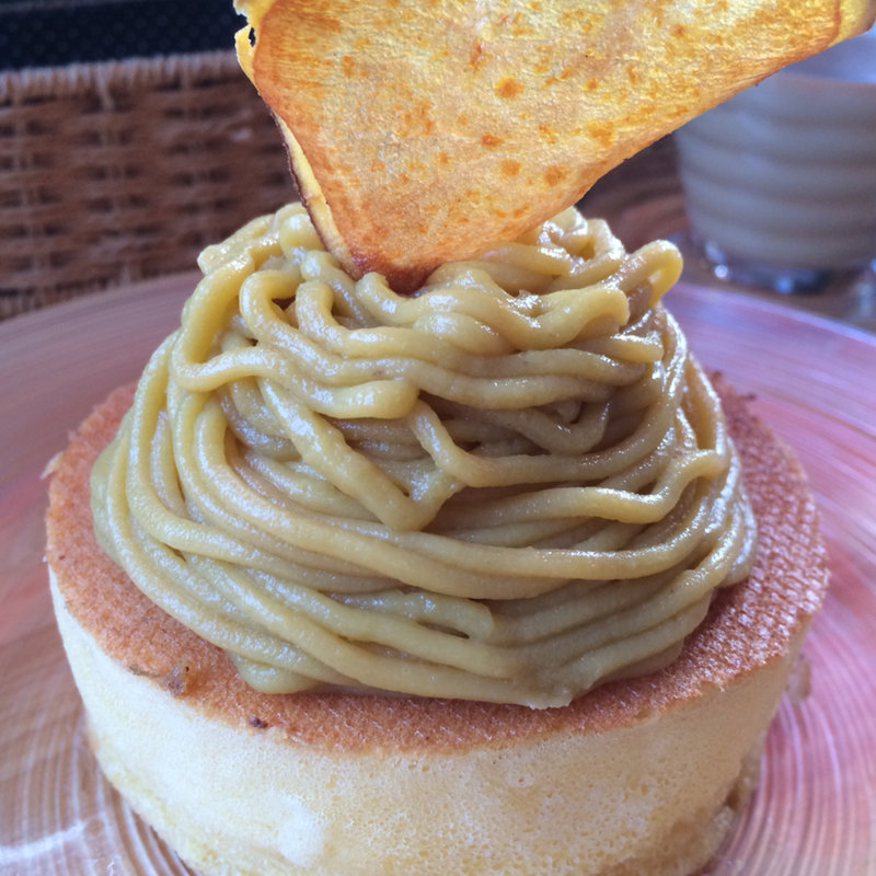 三島産紅はるか　モンブラン仕立て(Parlor Vinefru 銀座)