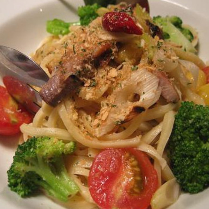 鰯の燻製のスパゲティ(MOKICHI CRAFT BEER)