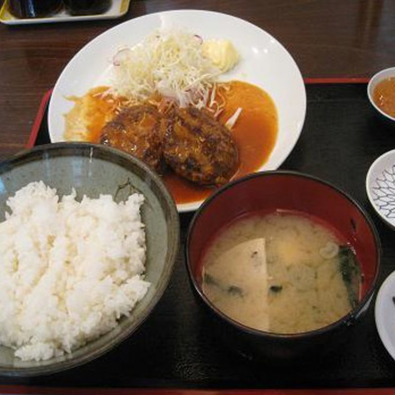 煮込みハンバーグ定食(めしや 55)