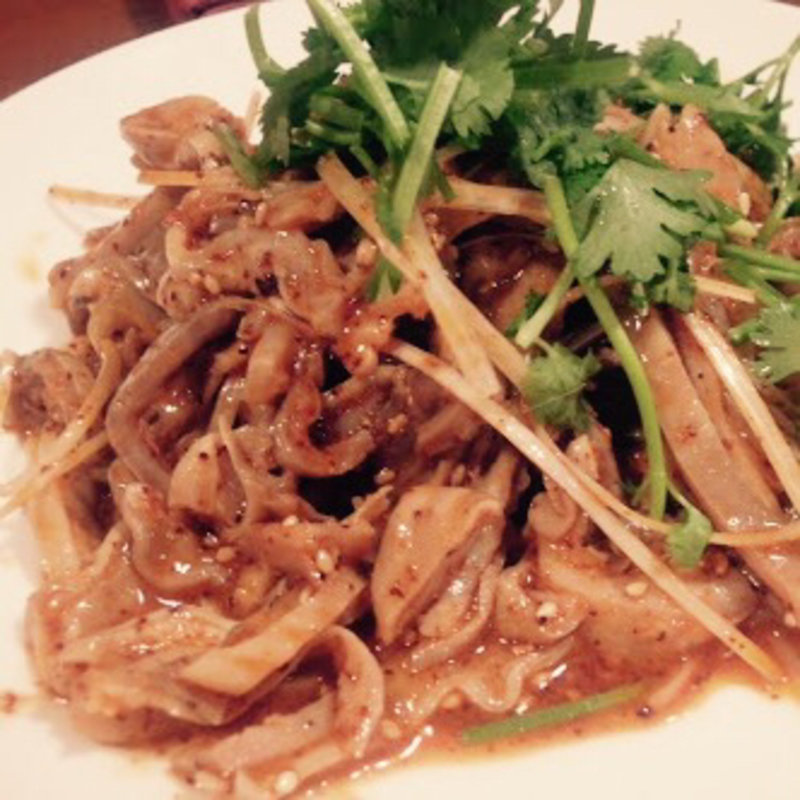 豚のトーバンジャン炒め物(唐朝刀削麺 成田空港店)