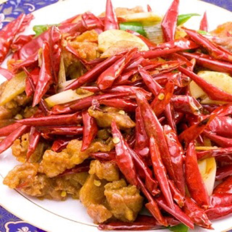 豚肉の唐辛子炒め(唐朝刀削麺 成田空港店)