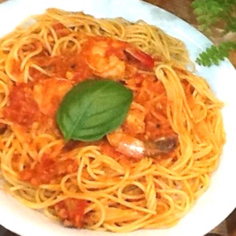 海老トマトソースパスタ(toto kitchen)