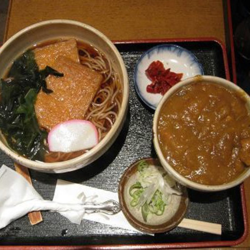 きつねそばとカレー丼(盛好)