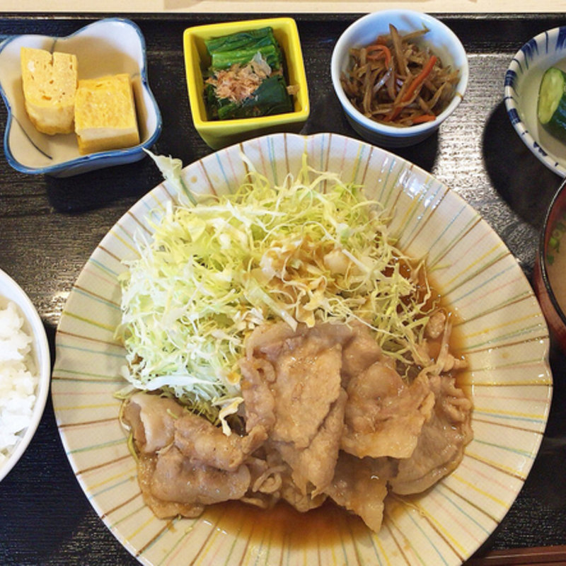 岩中豚のしょうが焼(ごはんや 六謙)