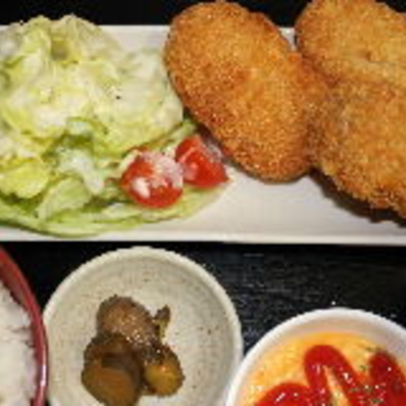 クリームコロッケ定食(ほろよいダイニングちどりあし （【旧店名】地鶏脚）)