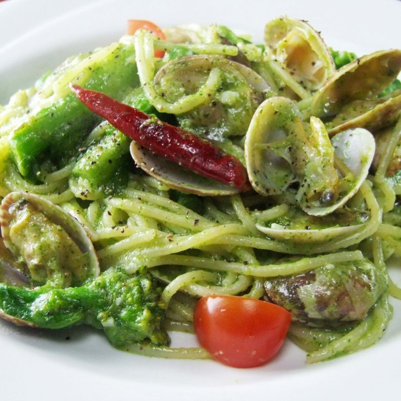 浅利と菜の花のジェノベーゼ(くいものや チャカ 津田沼店)