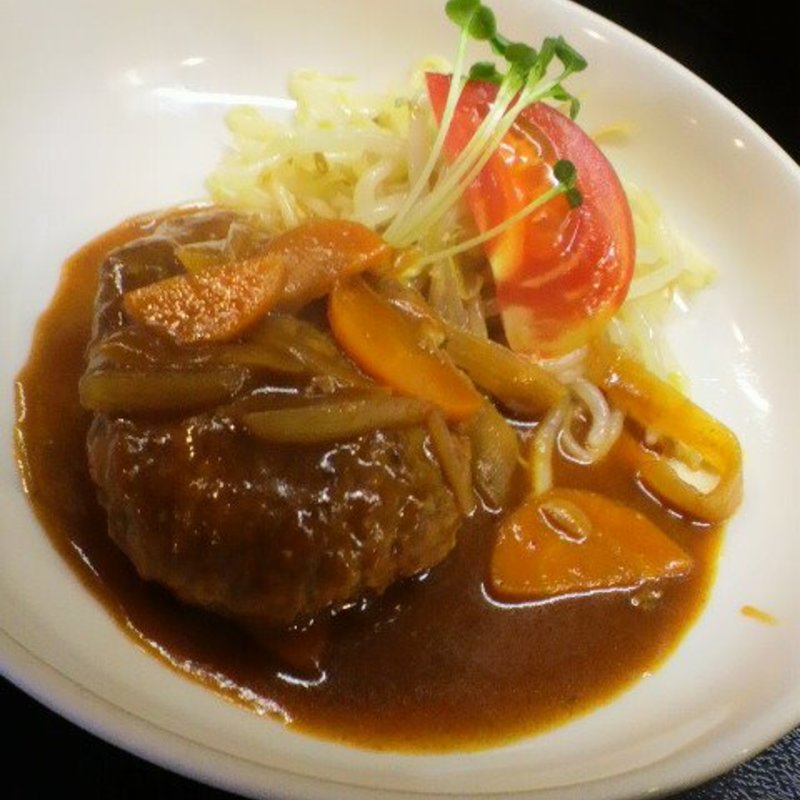 煮込みハンバーグ定食(津国屋)