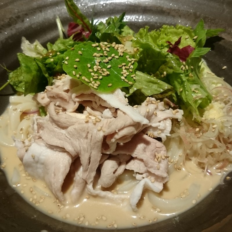 宮崎豚の冷や汁うどん(麺匠の心つくし つるとんたん 羽田空港店)