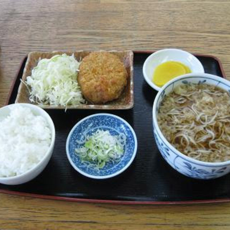 コロッケランチ(そば処 清水)