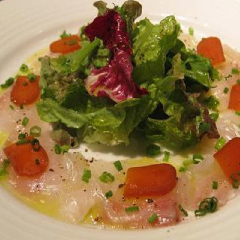 本日の刺身とカラスミのカルパッチョ(夢酒 ダイニングバームッシュ藤沢店)