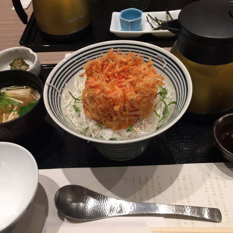桜エビのかき揚げ天茶ご飯(四季五感 )