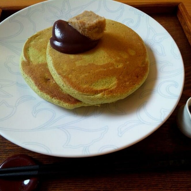 抹茶のホットーケーキ(うめぞの カフェアンドギャラリー （うめぞの CAFE & GALLERY）)