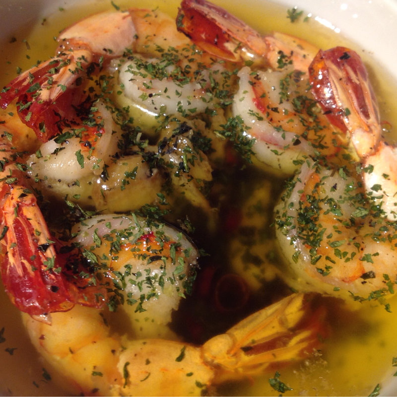 ぷりぷり海老のアヒージョ(Mexican SABO)