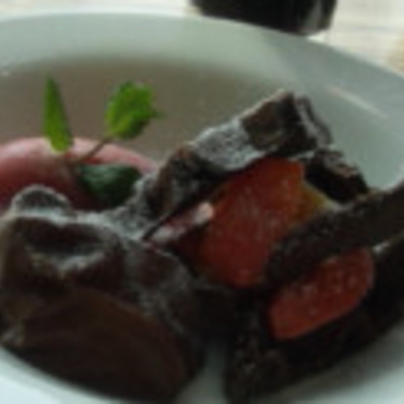 チョコワッフル＆カシス（今月のデザートセット）(天空LOUNGE TOP of TREE 東京スカイツリータウン・ソラマチ店)