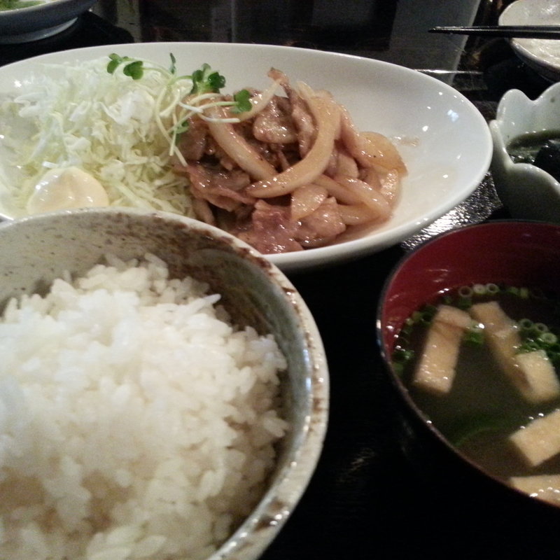 豚照り焼き定食(たかはた )