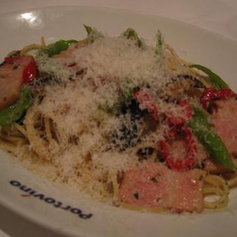 ベーコンと伏見唐辛子　揚げ茄子のペペロンチーノ(Portovino ポルトヴィーノ)