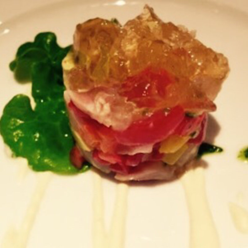 ステーキのジュレ乗せ(Seasonal Dining RIB)