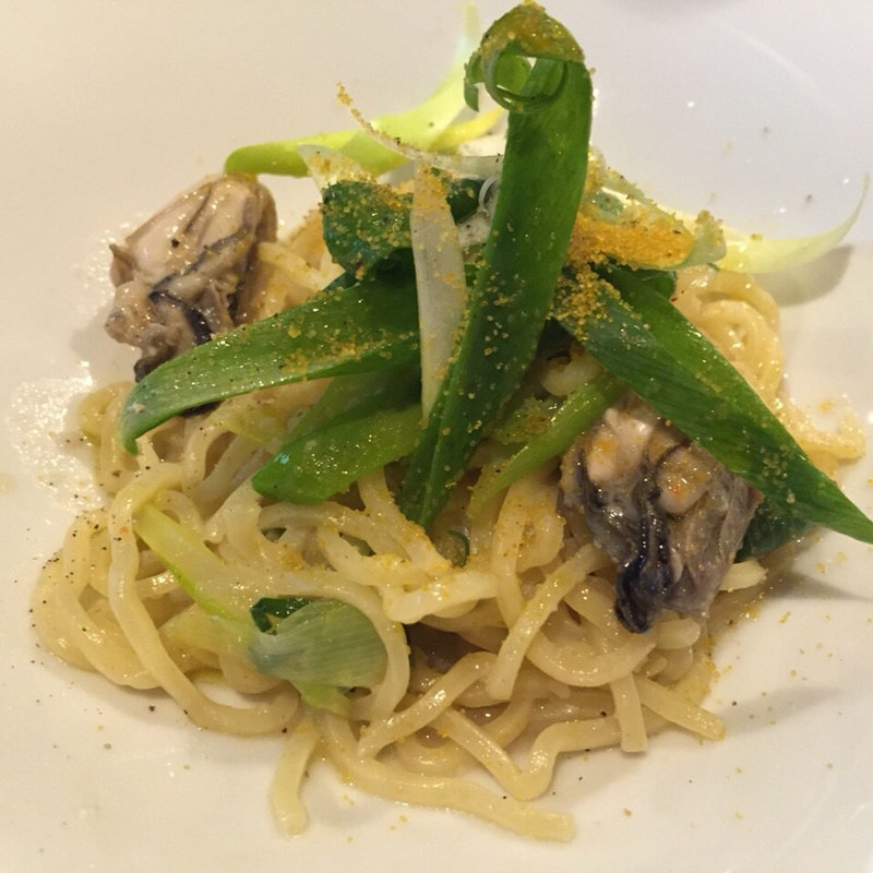 牡蠣とおネギの生パスタ(belon)