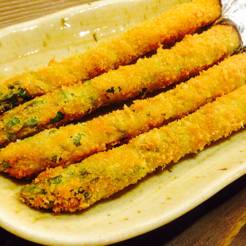 アスパラ1本揚げ(北海道シントク町 塚田農場 渋谷南口店)