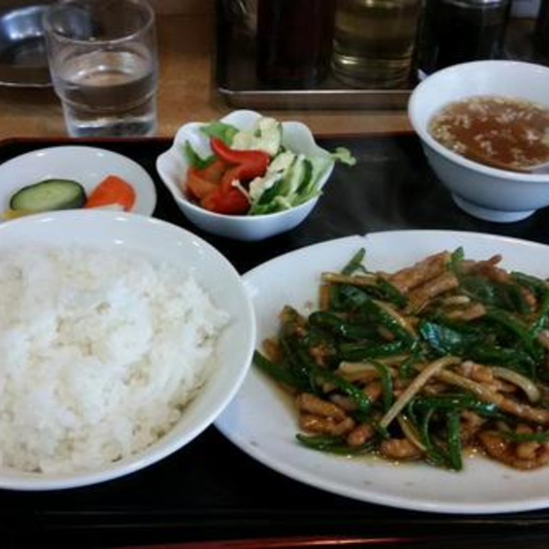 青椒肉絲定食(川福楼 （センフクロウ）)