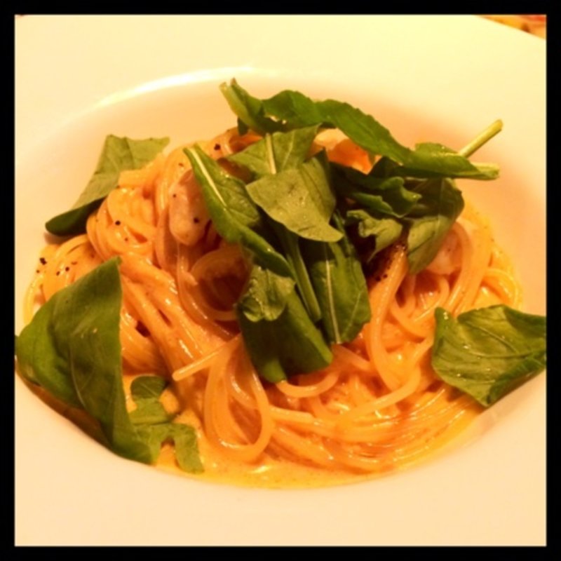 海老のトマトクリームパスタ(シクスバイオリエンタルホテル)