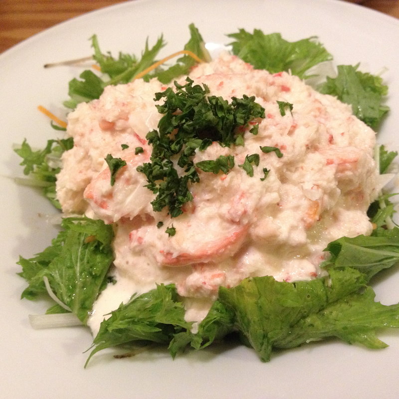 紅ズワイガニのサラダ(俺のやきとり 蒲田)