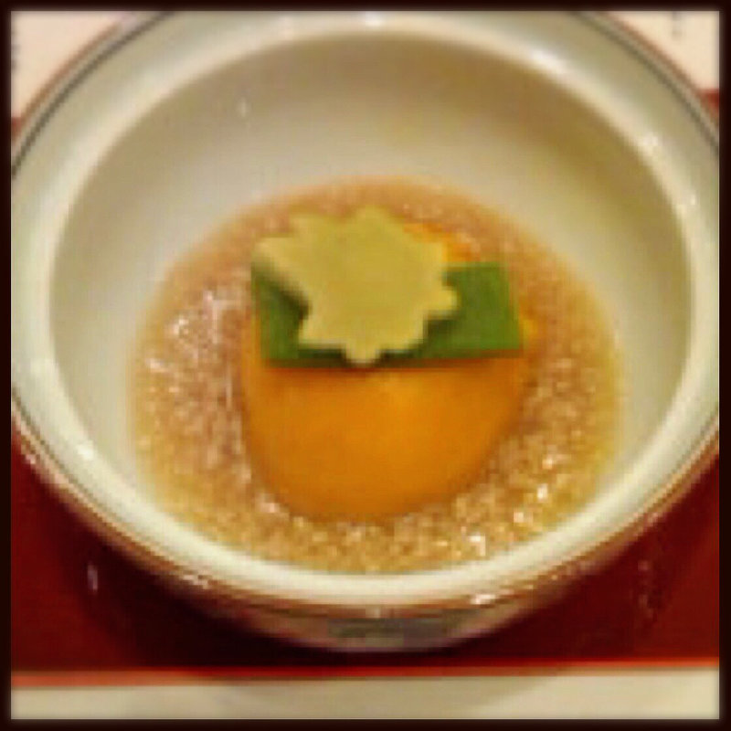 かぼちゃ饅頭の煮物(花がすみ)