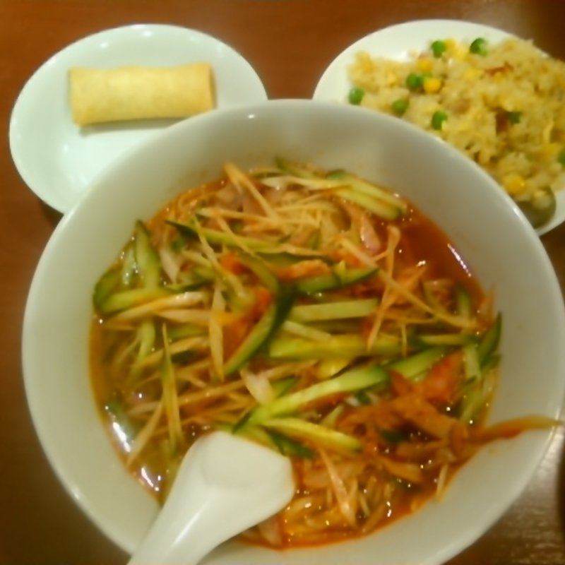 ネギチャーシュー麺セット(横浜中華街 彩り小籠包食べ放題専門店 龍海飯店)