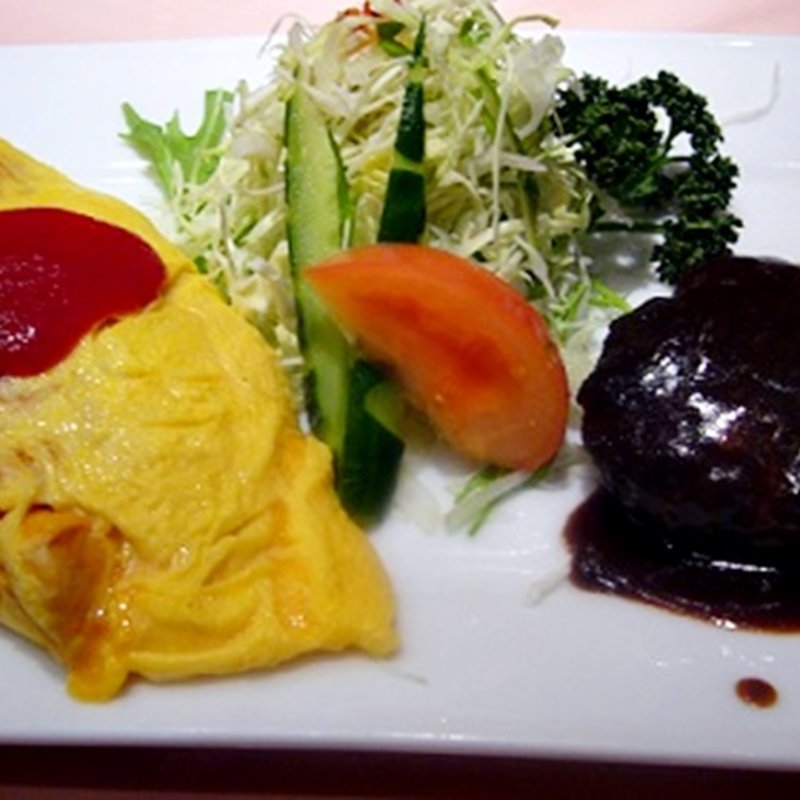 オムライス＆ハンバーグ(洋食亭ブラームス 自由が丘メルサ店)
