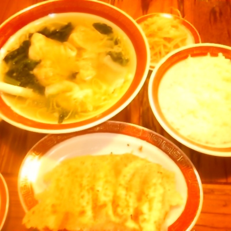 餃子+ワンタン定食(広州市場 五反田店)