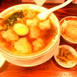 ミニ雲呑麺半麺+ミニ煮豚飯(広州市場 西新宿店)