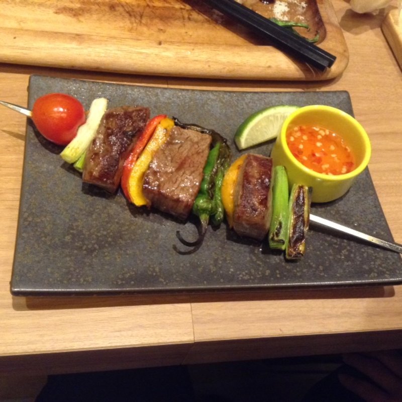 牛フィレ串の豪快あぶり焼き(肉ビストロ 熟 ルクア1100店 （ニクビストロ ジュク）)