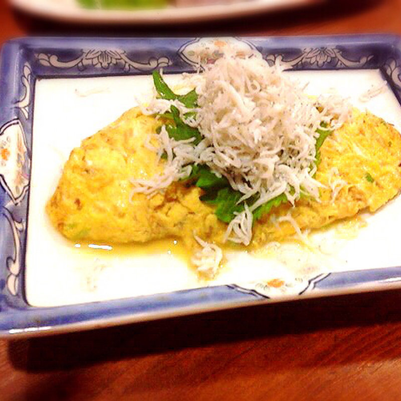 しらす和風オムレツ(魚ます 池袋店)