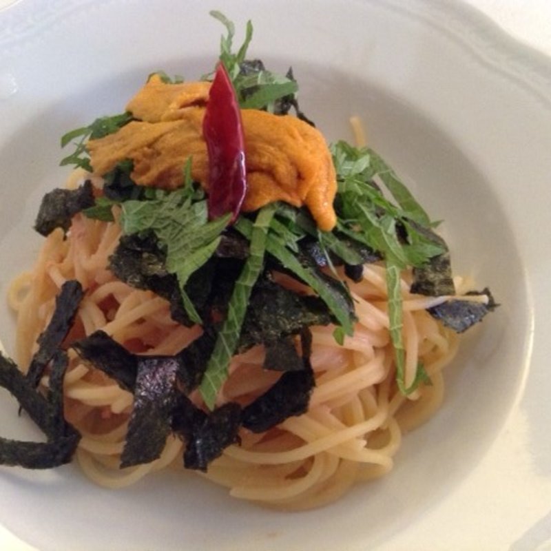 生うにと緑野菜のペペロンティーノ(シオサイ)