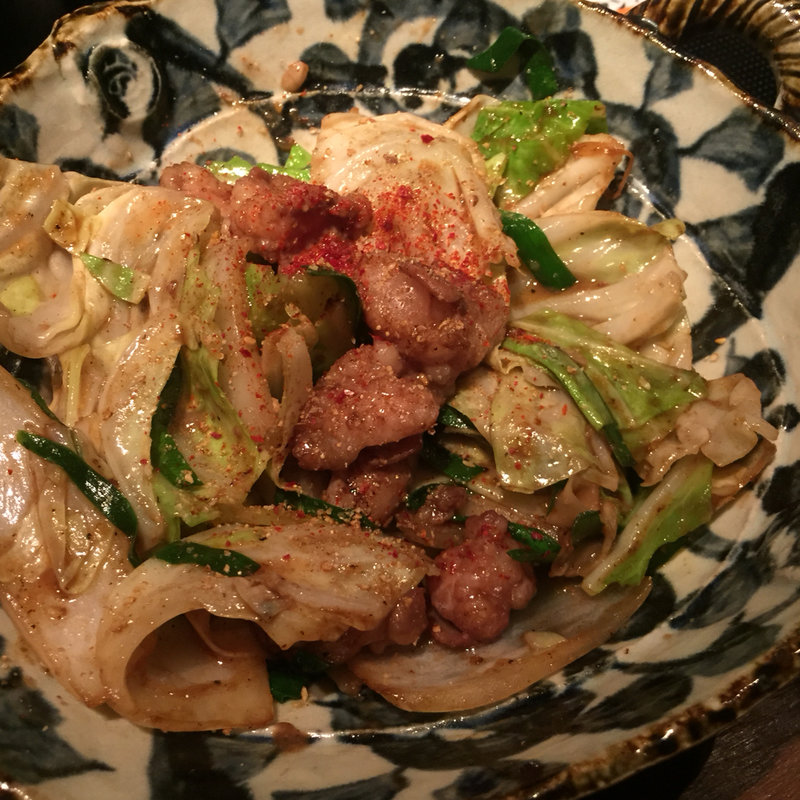 ホルモンみそ炒め(焼とりの八兵衛 六本木店)