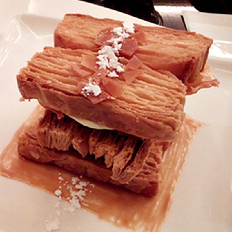 塩キャラメルと和栗のミルフィーユ(銀座メゾン アンリ・シャルパンティエ)