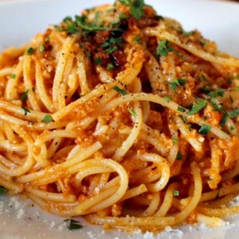 もち豚のトマトソース スパゲッティ(La・Terrazza （ラ・テラッツァ 【旧店名】アクアパッツァテラス）)