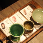 日本酒飲み比べセット 6種 1,000円 3種 500円