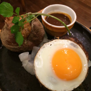 ジャーマンハンブルグステーキ(つばめグリル ルミネ新宿店)