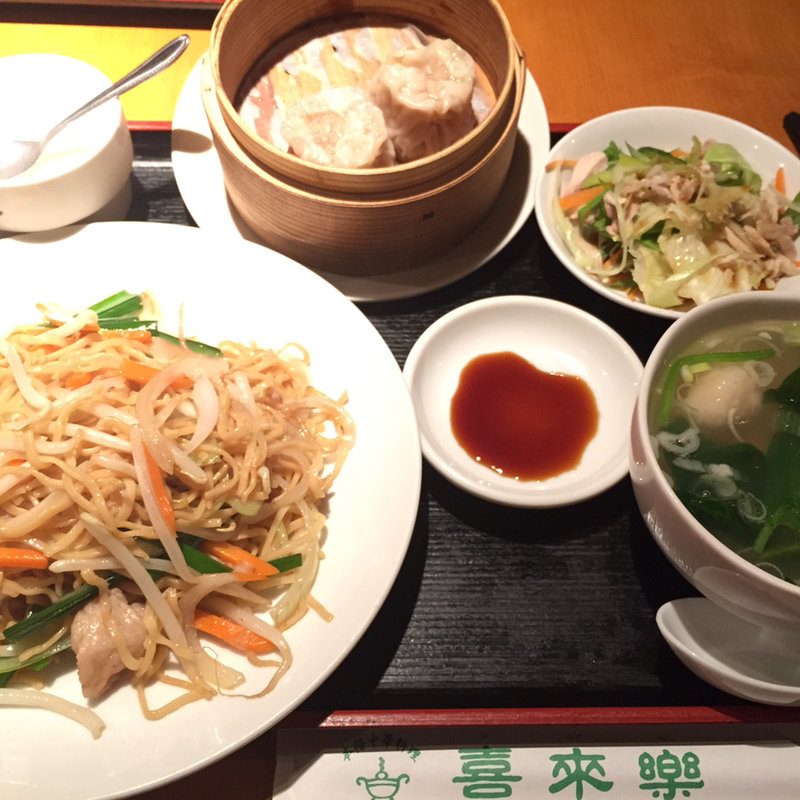 上海塩焼きそばセット(喜來楽)