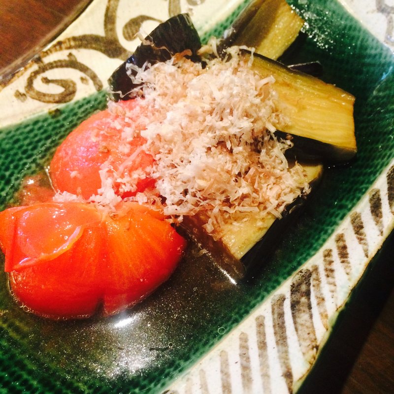 完熟トマトと茄子の揚げ浸し(円らく 所沢荘)