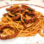 石川産スルメイカとトマトのスパゲッティ