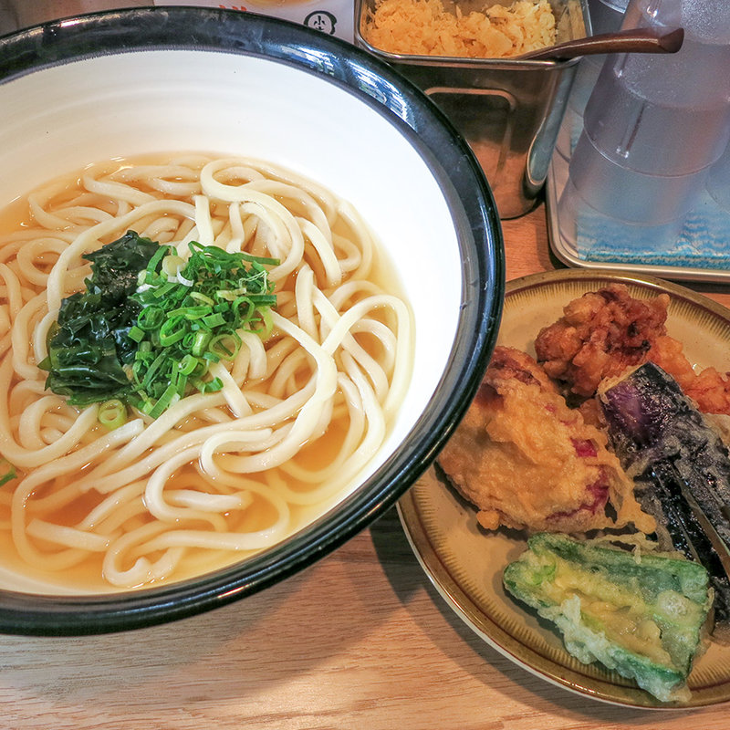 とり天・野菜天うどん(めんめん・かめぞう)