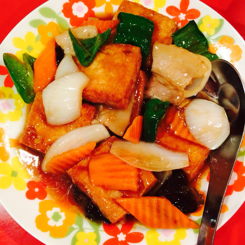 揚げ豆腐のあんかけ炒め(香味)