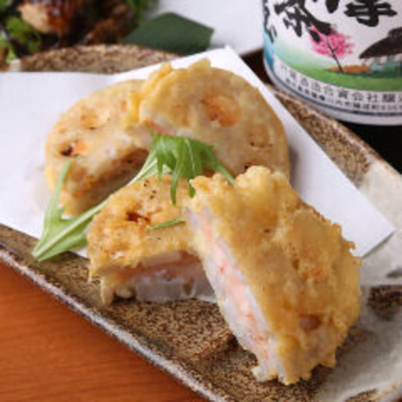 海老しんじょ 蓮根のはさみ揚げ(ふとっぱらや 手羽蔵)